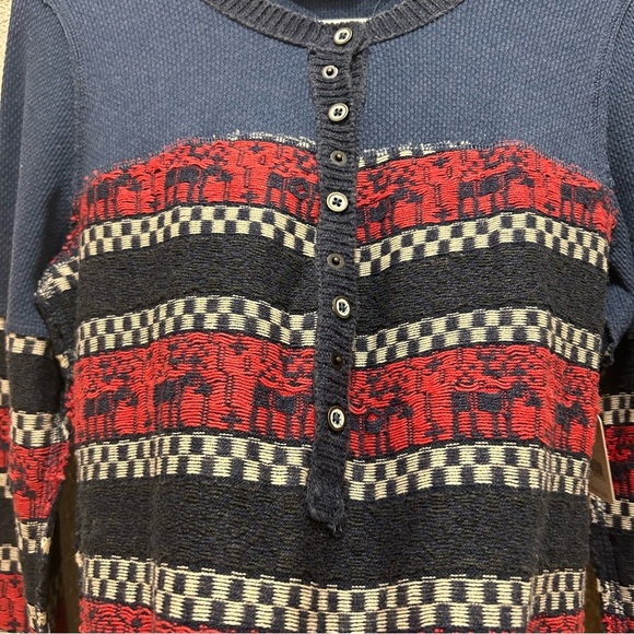 Free People We The Free To the Woods Knit Holiday Christmas Top NWT - Picture 6 of 14